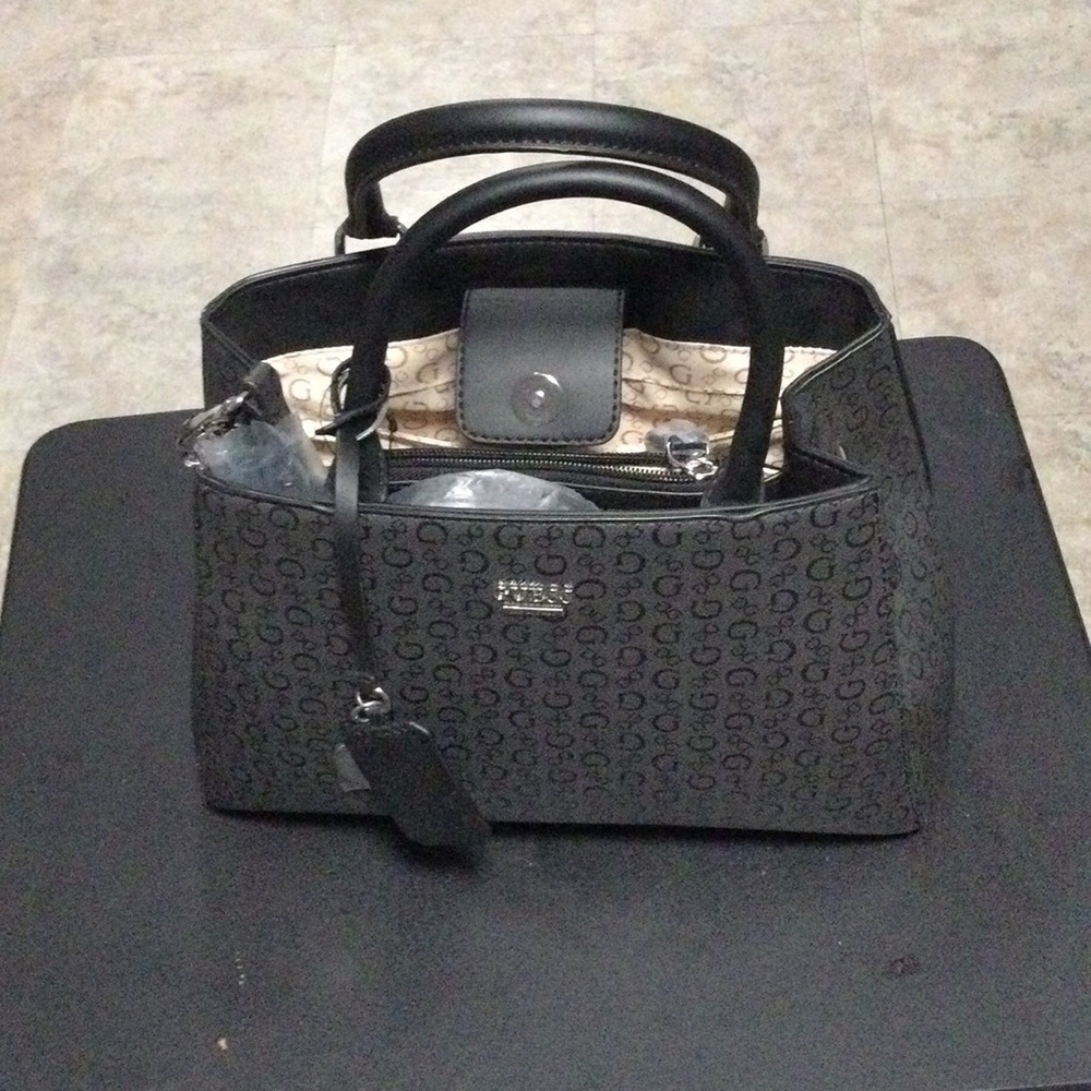 All Black Guess Purse